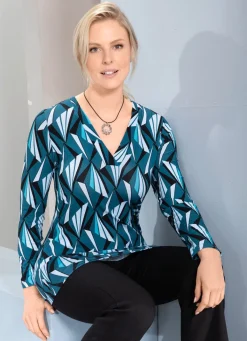Damen BADER Allover gemustertes Shirt in 2 Farben