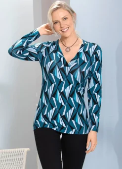 Damen BADER Allover gemustertes Shirt in 2 Farben