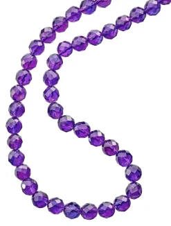 Damen BADER Amethyst-Halskette mit facettierten Kugeln