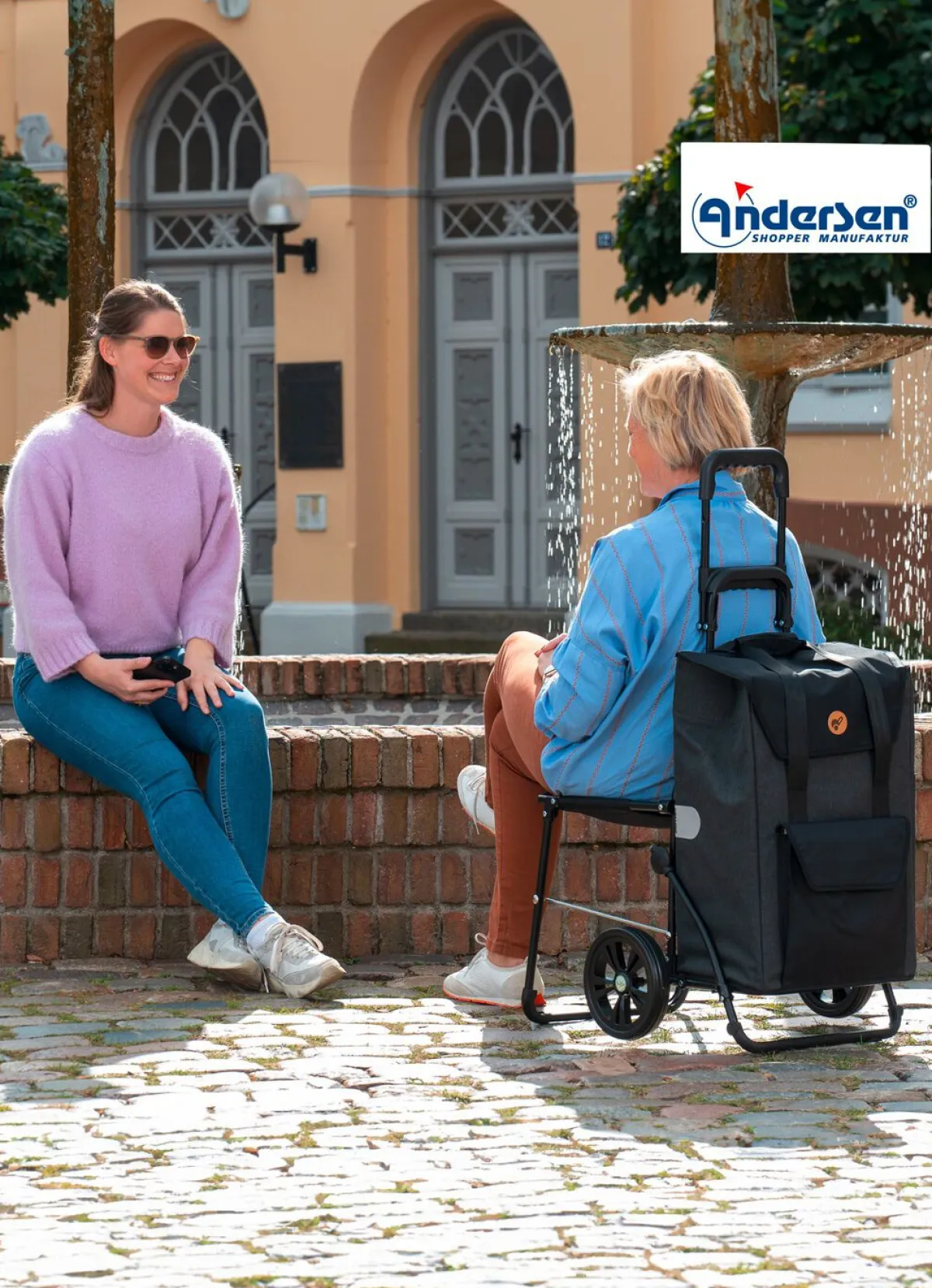 BADER Andersen Einkaufsroller mit Sitzmöglichkeit