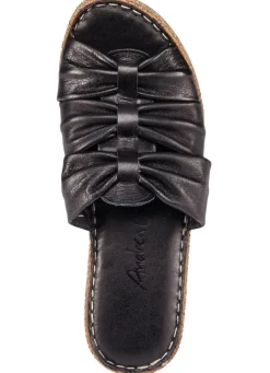 Damen ANDREA CONTI Schlauchriemchen-Pantolette aus Nappaleder