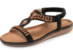 Damen ANDREA CONTI , stylische Damen-Sandalen, Weite G, mit elastischem Fersenriemchen