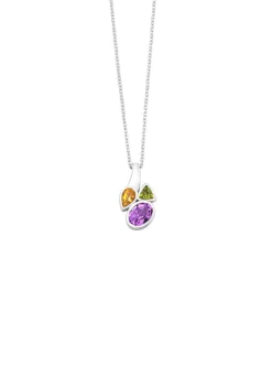 Damen BADER Anhänger mit echt Amethyst, echt Citrin und echt Peridot