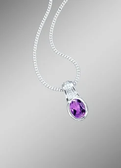 Damen BADER Anhänger mit echt Amethyst und synth. Zirkonia