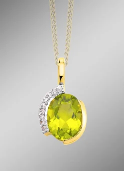 Damen BADER Anhänger mit echt Peridot und synth. Zirkonia
