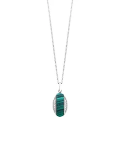 Damen BADER Anhänger mit Zirkonia und Malachit