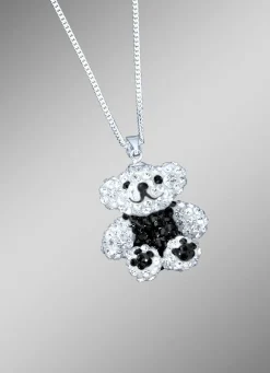 Damen BADER Anhänger Pandabärchen mit Kristallen und Panzerkette