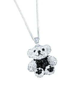 Damen BADER Anhänger Pandabärchen mit Kristallen und Panzerkette