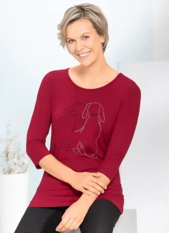 Damen BADER Ansprechendes Shirt mit Strasszier