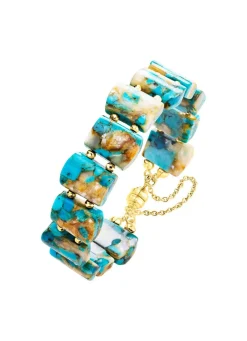 Damen BADER Armband mit beh. Türkis und beh. Perlmutt