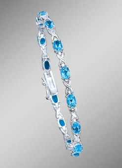 Damen BADER Armband mit echten Blautopasen