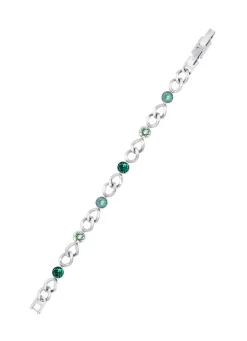 Damen BADER Armband mit grünen Kristallen