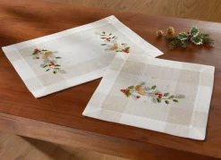 BADER Aufwendig bestickte Tischdecke oder Kissenbezug
