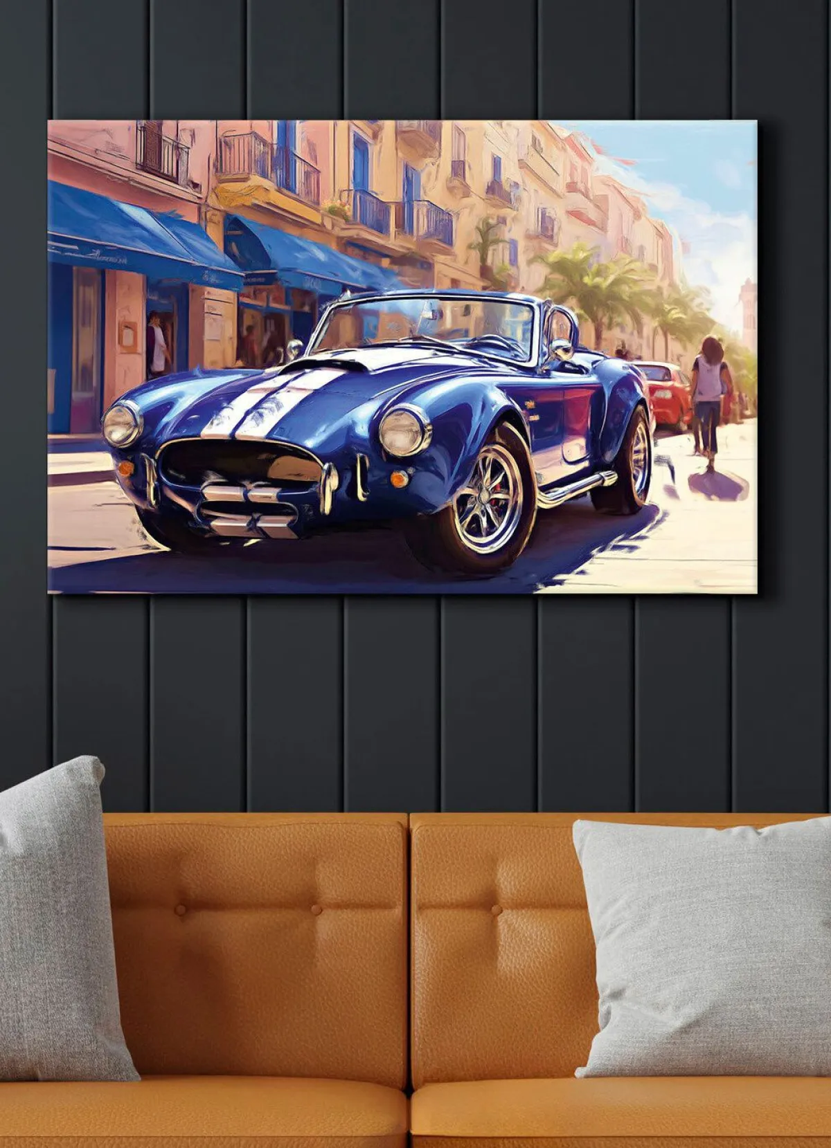 BADER Automobilklassiker „Cobra“ als hochwertiges Leinwandbild