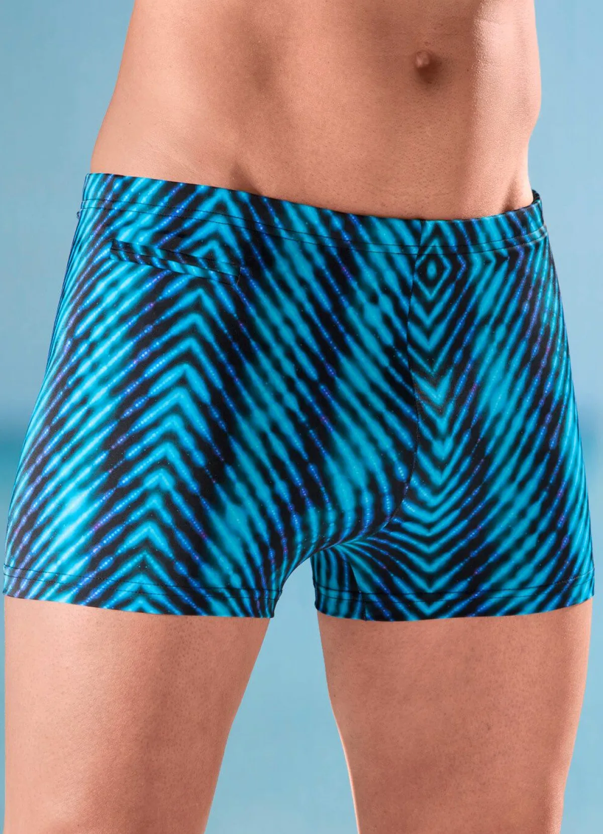 Herren BADER Badehose in höherer Kastenform mit Reißverschlusstasche
