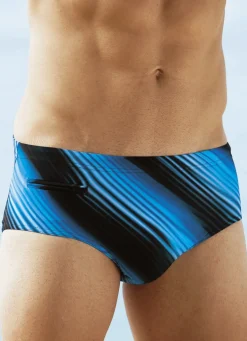 Herren BADER Badehose in Slipform mit Reißverschlusstasche