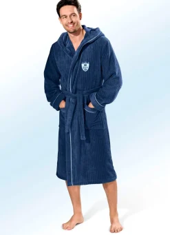 Herren BADER Bademantel mit Kapuze