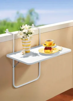 BADER Balkon-Hängetisch mit Stahlrohrgestell