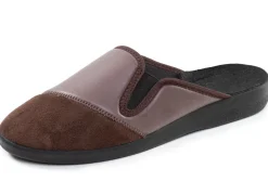 Herren BADER Bequeme Herren-Hausschuhe, Weite H, mit Gummizug