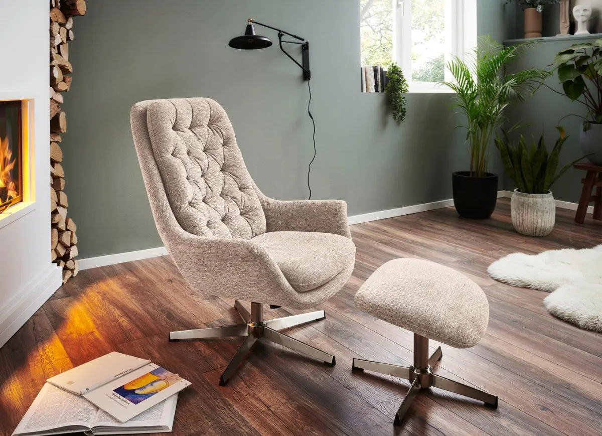 BADER Bequemer Relax-Sessel mit Hocker