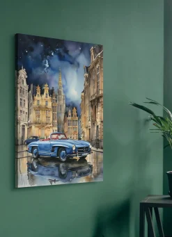 BADER Bild: Mercedes 190SL in einer Stadt