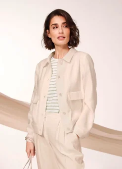 Damen BADER Blazer in Leinen-Optik