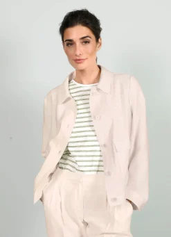 Damen BADER Blazer in Leinen-Optik