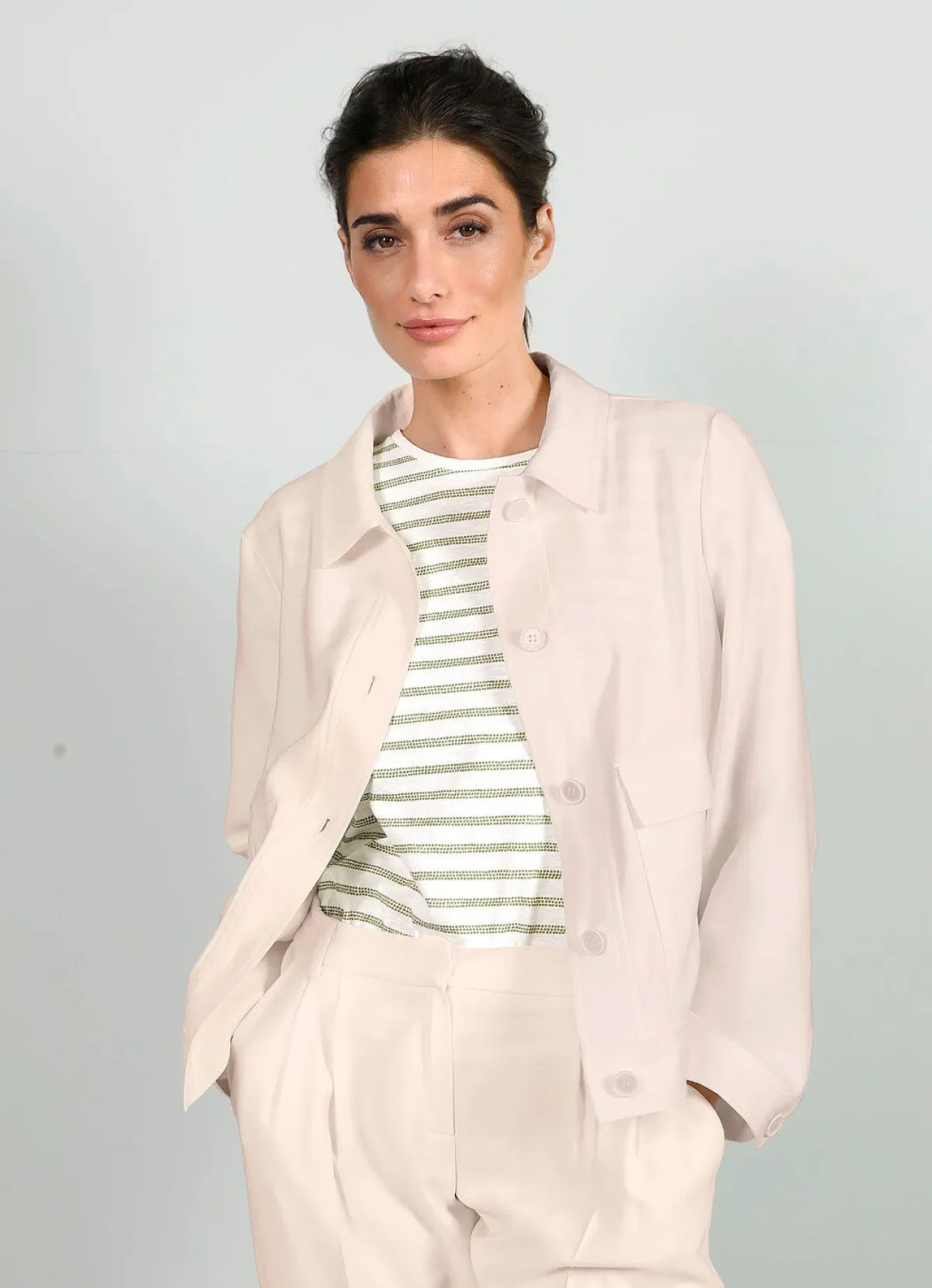Damen BADER Blazer in Leinen-Optik