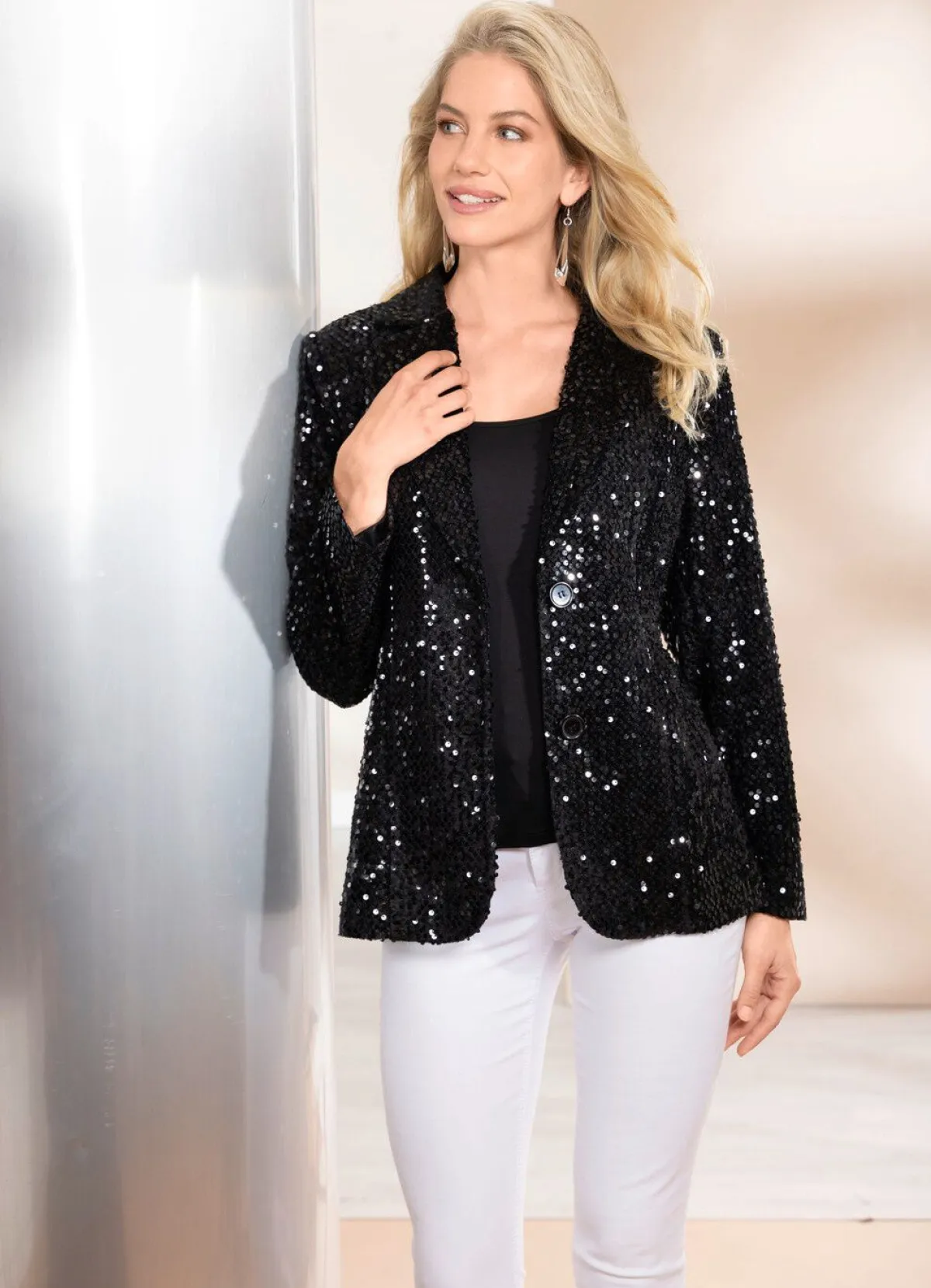 Damen BADER Blazer mit Pailletten
