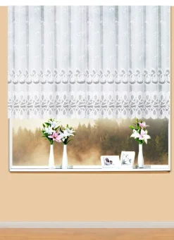 Webana Blumenfenster-Store mit Automatikfaltenband