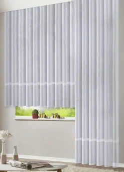 BADER Blumenfenster-Store mit eingewebten Glanzstreifen