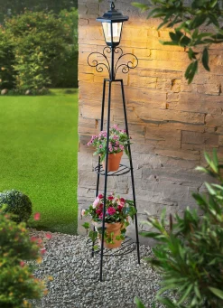 BADER Blumenständer mit Solarleuchte