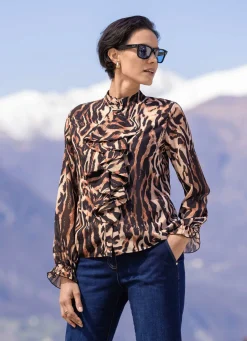 Damen laurakent Bluse mit verspielten Volants
