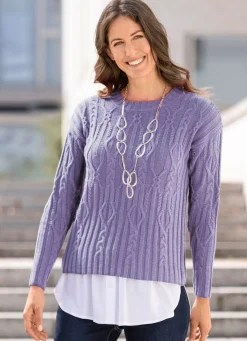 Damen KLAUS MODELLE MADE IN GERMANY Blusensaum aus feinem Viskose-Jersey
