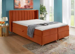 BADER Boxspringbett mit Bettkasten und Topper