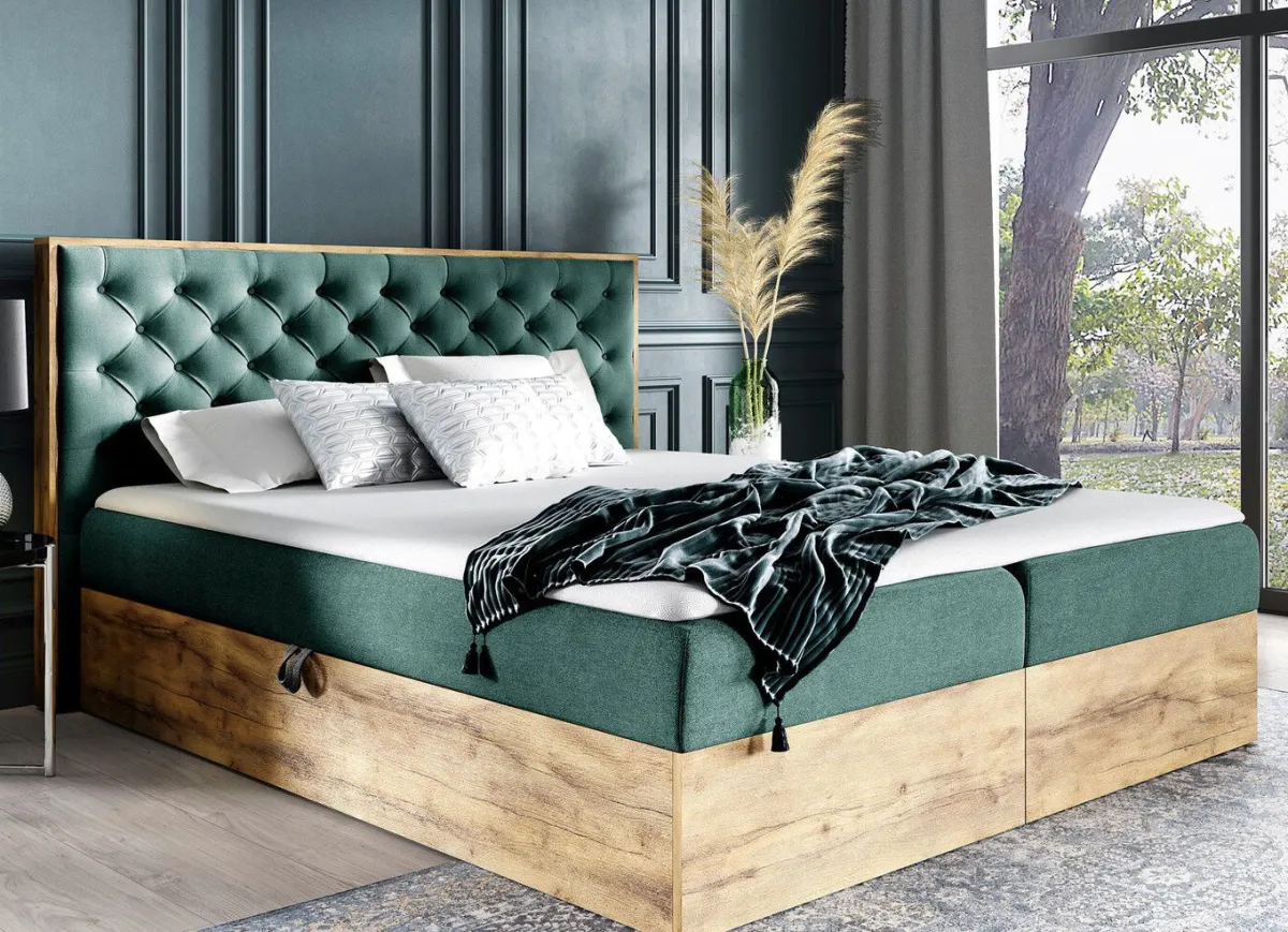 BADER Boxspringbett mit Bettkasten und Topper