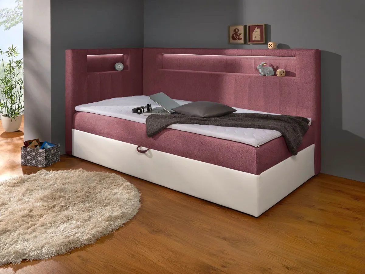 Kinder BADER Boxspringbett mit integrierter LED-Beleuchtung