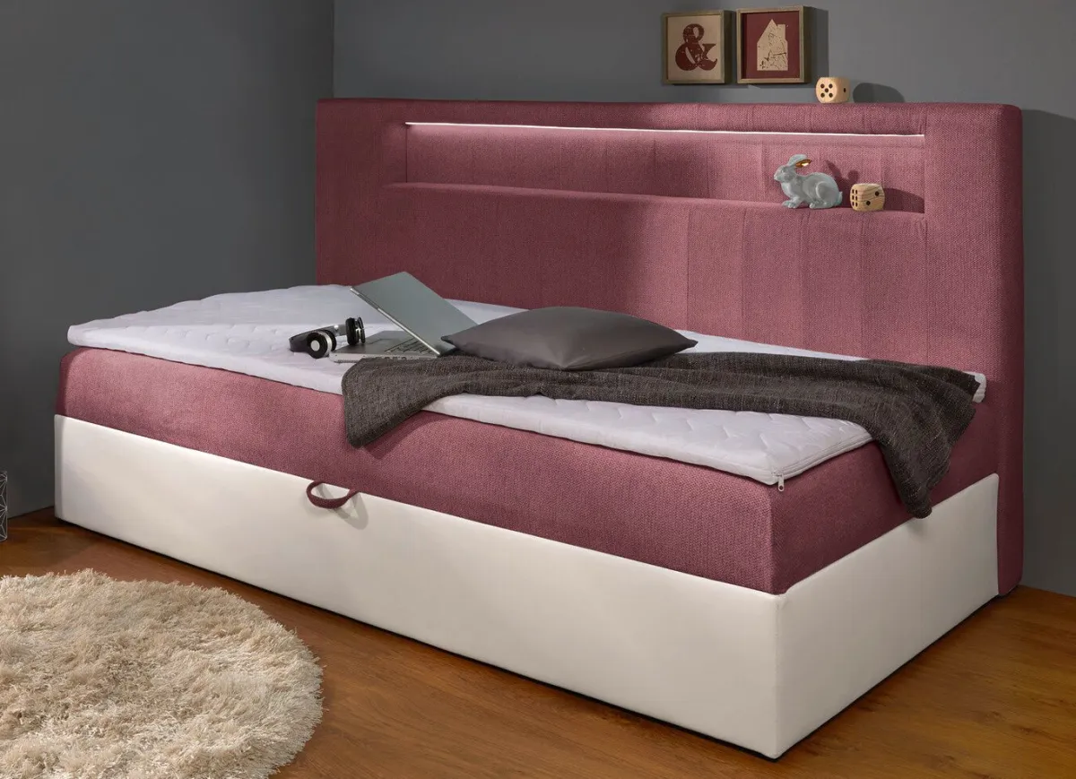 Kinder BADER Boxspringbett mit integrierter LED-Beleuchtung