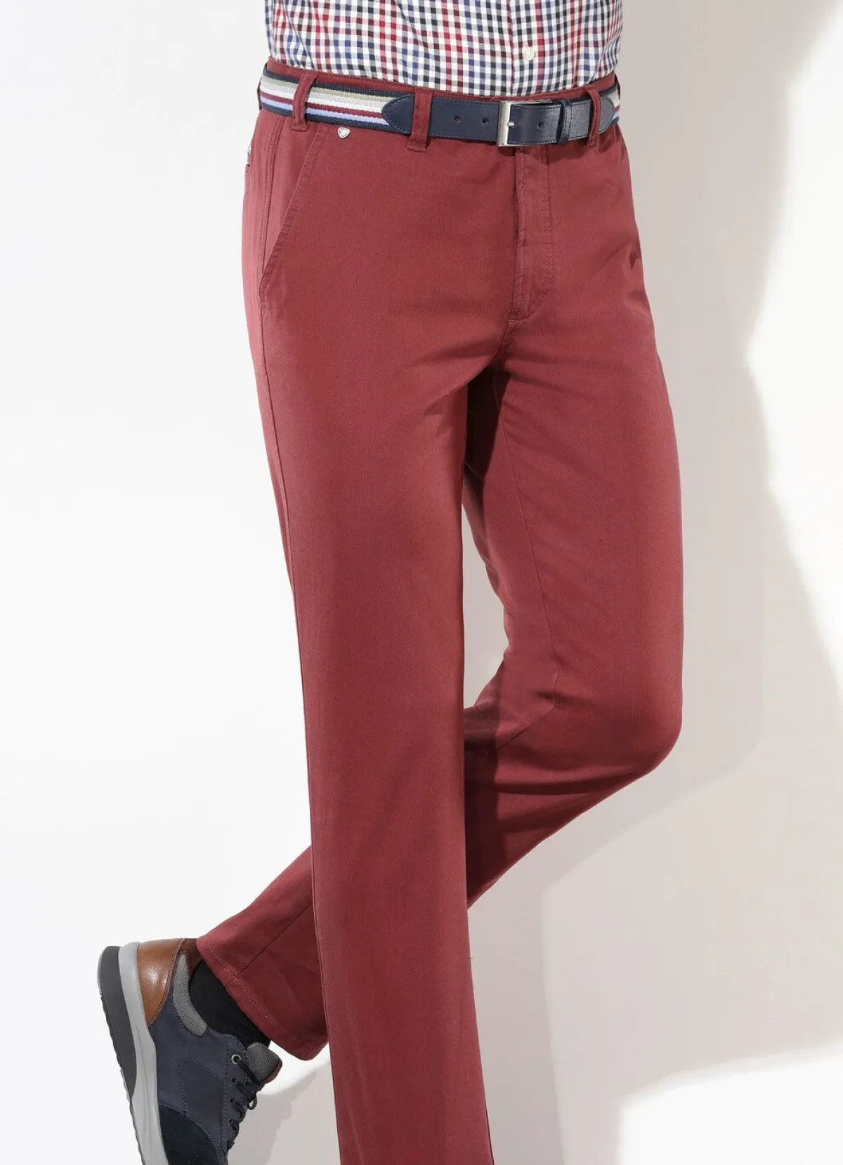 Herren BADER "Brühl"-Hose mit Gürtel in 3 Farben