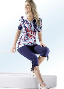 Damen BADER Caprihose mit raffinierter Schnürrung