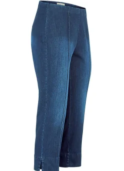 Damen COSMA Capri-Jeans mit streckenden Biesen