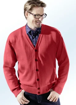 Herren BADER Cardigan mit durchgehender Knopfleiste in 5 Farben