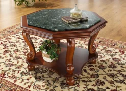 BADER Couchtisch mit echter Marmor-Einlage
