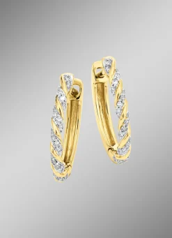 Damen BADER Creolen mit Diamanten