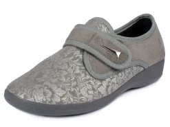 Damen AEROSOFT Damen Klett-Halbschuh im Blüten-Design