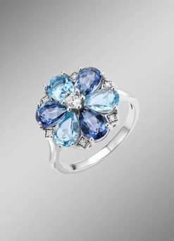 Damen BADER Damenring im Blumendesign