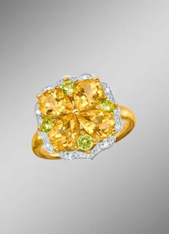 Damen BADER Damenring im Blumen-Design