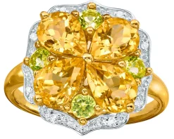 Damen BADER Damenring im Blumen-Design