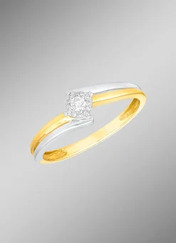 Damen BADER Damenring in Bicolor mit 13 Brillanten