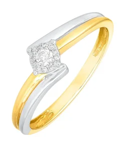 Damen BADER Damenring in Bicolor mit 13 Brillanten